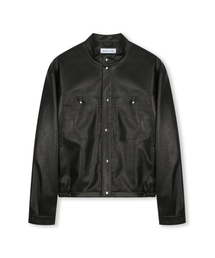 BESLOW（ビースロー）の「VEGAN LEATHER STAND COLLAR JACKET BLACK（ライダースジャケット）」