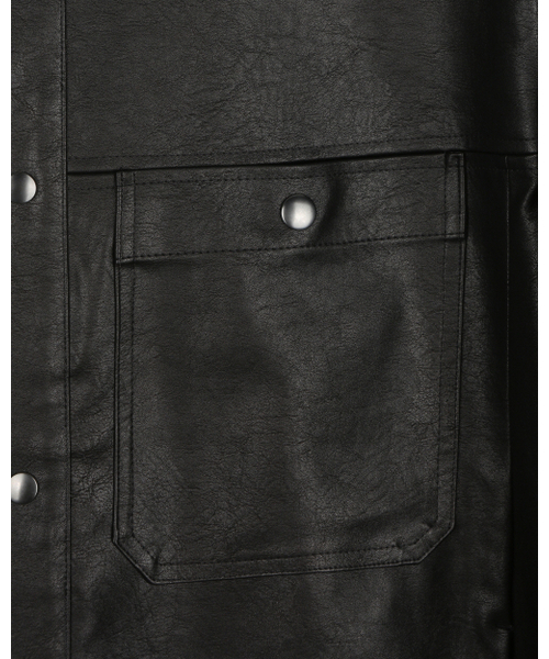 BESLOW（ビースロー）の「VEGAN LEATHER STAND COLLAR JACKET BLACK（ライダースジャケット・メンズ・その他・SMALL/MEDIUM）」の14枚目の写真