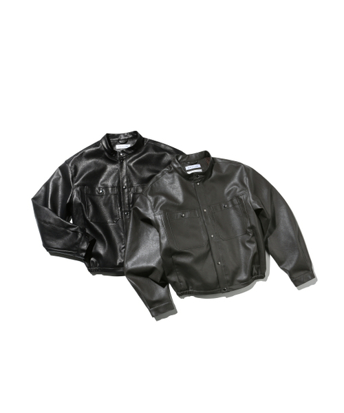 BESLOW（ビースロー）の「VEGAN LEATHER STAND COLLAR JACKET BLACK（ライダースジャケット・メンズ・その他・SMALL/MEDIUM）」の9枚目の写真