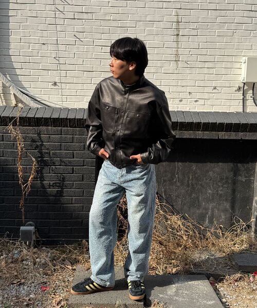 BESLOW（ビースロー）の「VEGAN LEATHER STAND COLLAR JACKET BLACK（ライダースジャケット・メンズ・その他・SMALL/MEDIUM）」の4枚目の写真