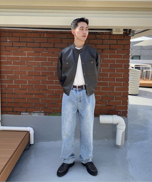 BESLOW（ビースロー）の「VEGAN LEATHER STAND COLLAR JACKET BLACK（ライダースジャケット・メンズ・その他・SMALL/MEDIUM）」の5枚目の写真