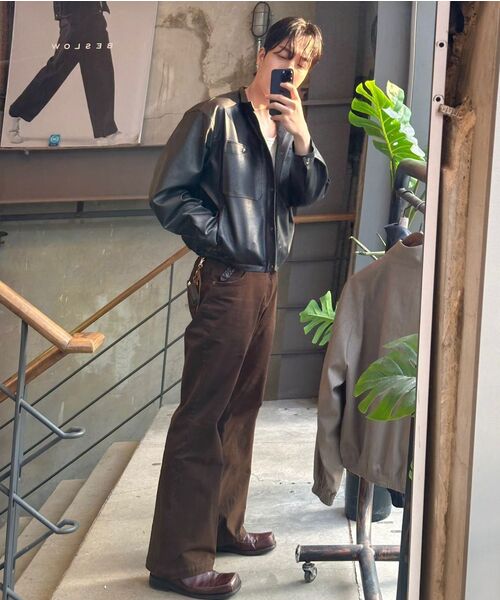 BESLOW（ビースロー）の「VEGAN LEATHER STAND COLLAR JACKET BLACK（ライダースジャケット・メンズ・その他・SMALL/MEDIUM）」の6枚目の写真