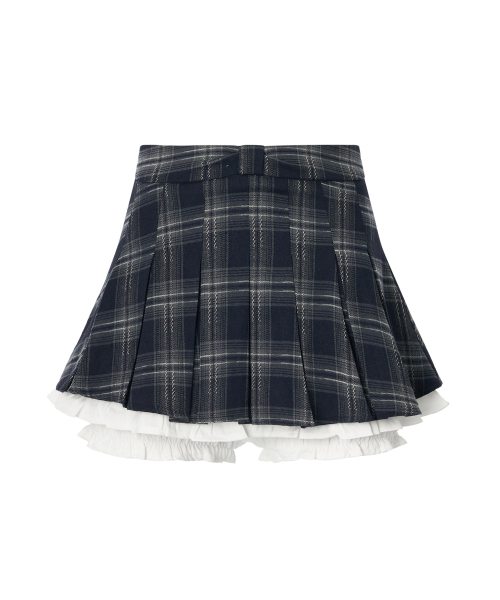 ZEROPLANET（ゼロプラネット）の「ジュリアチェックプリーツスカートパンツ[NAVY]（スカート・レディース・その他・SMALL/MEDIUM）」の2枚目の写真