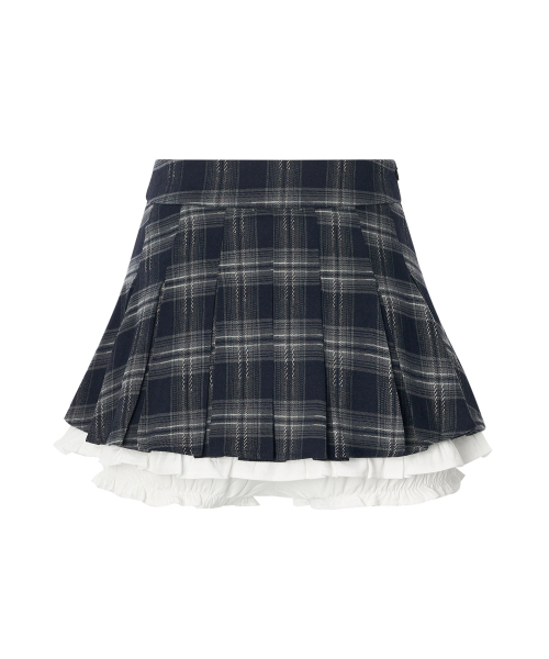 ZEROPLANET（ゼロプラネット）の「ジュリアチェックプリーツスカートパンツ[NAVY]（スカート・レディース・その他・SMALL/MEDIUM）」の3枚目の写真