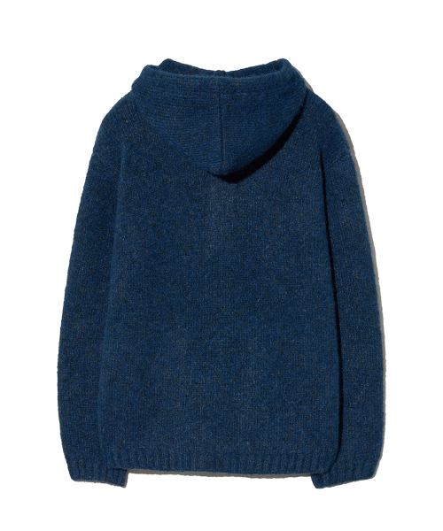 YALE(イェール)の「ヘアリーニットフードジップアップ_ネイビー(ニット/セーター・レディース・その他・SMALL/MEDIUM/LARGE/X-LARGE)」の3枚目の写真