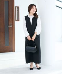 le.coeur blanc | Vネックジャンパースカート(ジャンパースカート)