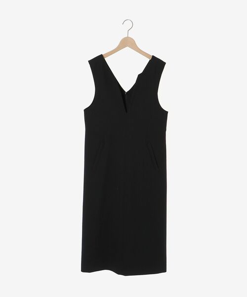 le.coeur blanc（ルクールブラン）の「Vネックジャンパースカート（ジャンパースカート・レディース・モカ/ブラック・38）」の10枚目の写真