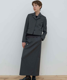 MAXI WOOL SKIRT_MELANGE GREY