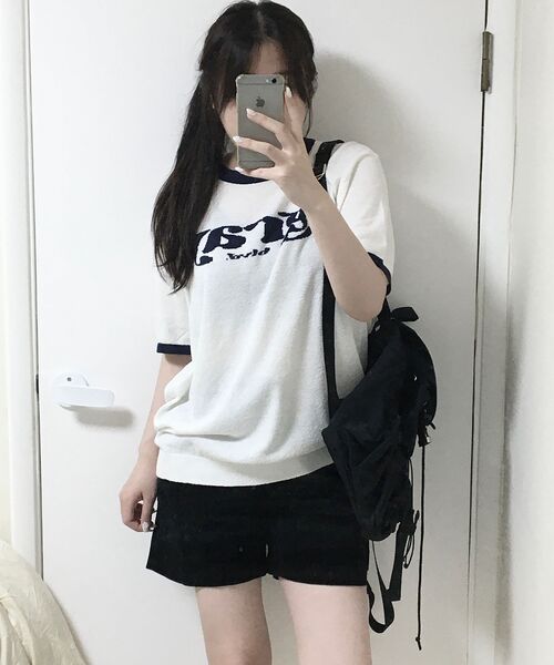 GRAYBLVD(グレイブラバット)の「アラースリンガーニット半袖 GKBST33 (ネイビー)(ニット/セーター・レディース・ネイビー・MEDIUM/LARGE)」の4枚目の写真