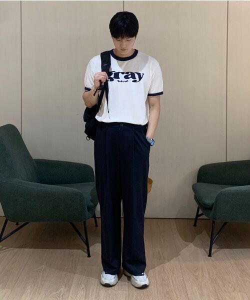 GRAYBLVD(グレイブラバット)の「アラースリンガーニット半袖 GKBST33 (ネイビー)(ニット/セーター・レディース・ネイビー・MEDIUM/LARGE)」の2枚目の写真