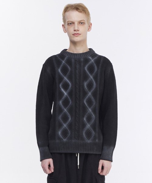 THE GREATEST(ザ グレイテスト)の「Heavy Wool Cable Knit Black(ニット/セーター・メンズ・その他・FREE)」の1枚目の写真