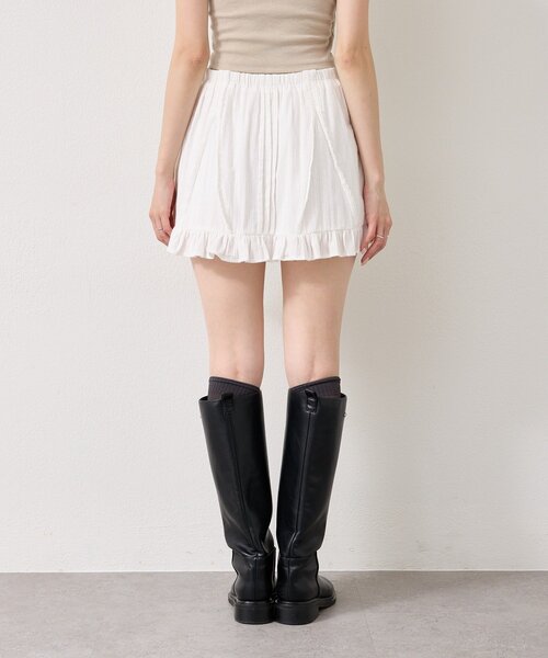 mystic（ミスティック）の「コットンフリルミニスカート（スカート・レディース・ブラック/オフホワイト・FREE）」の19枚目の写真