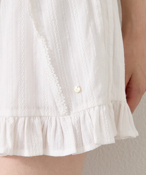 mystic（ミスティック）の「コットンフリルミニスカート（スカート・レディース・ブラック/オフホワイト・FREE）」の11枚目の写真