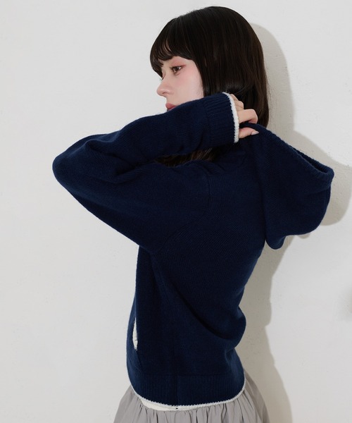 FCMM(エフシーエムエム)の「【日本限定】RIBBON KNIT HOODIE / リボンニットフーディ(ニット/セーター・レディース・ネイビー/ブラウン/グレー・SMALL/MEDIUM)」の18枚目の写真