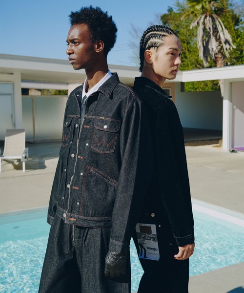 Camphor wood(カンファーウッド)の「【 Wrangler × CamphorWood 】custom 2way flocky trucker jacket【124MJ×24MJZ】/ 【ラングラーコラボレーション】カスタム2wayフロッキーデニムジャケット(その他アウター・メンズ・ブラック系2・SMALL/MEDIUM/LARGE)」の19枚目の写真