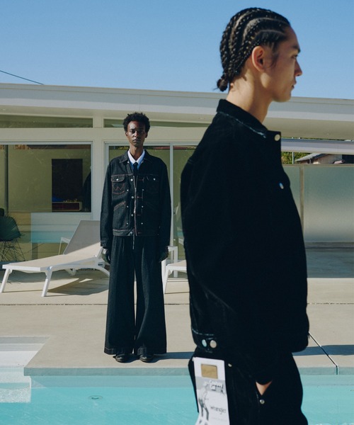 Camphor wood(カンファーウッド)の「【 Wrangler × CamphorWood 】custom 2way flocky trucker jacket【124MJ×24MJZ】/ 【ラングラーコラボレーション】カスタム2wayフロッキーデニムジャケット(その他アウター・メンズ・ブラック系2・SMALL/MEDIUM/LARGE)」の22枚目の写真