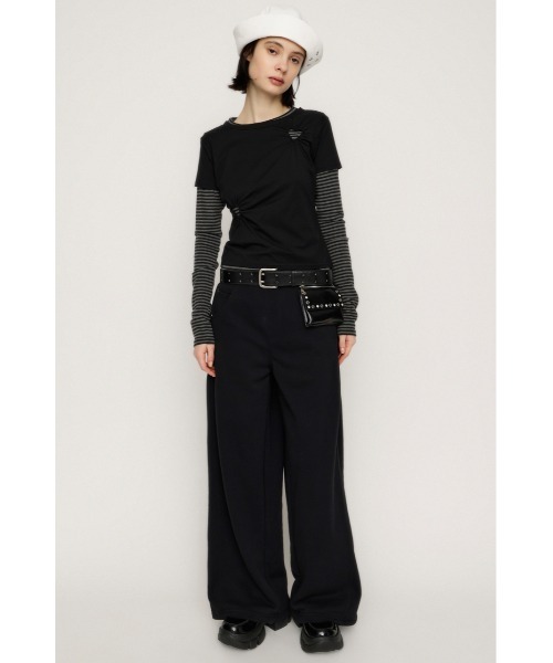 SLY(スライ)の「【完売カラーの再販予約スタート!】DENIM DETAIL SW PT デニムディティール スウェットパンツ 春服【2026SS新作】(スウェットパンツ・レディース・ブラック/杢グレー・FREE)」の14枚目の写真