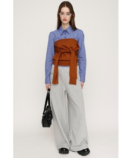 SLY(スライ)の「【完売カラーの再販予約スタート!】DENIM DETAIL SW PT デニムディティール スウェットパンツ 春服【2026SS新作】(スウェットパンツ・レディース・ブラック/杢グレー・FREE)」の8枚目の写真