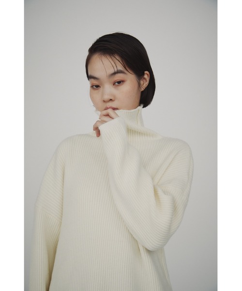 セール】タートルネックリブニットミニワンピース（ワンピース）｜duei