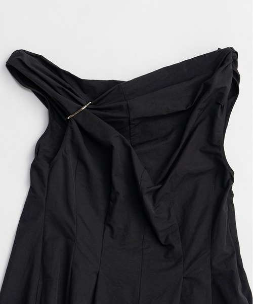 PRANK PROJECT（プランクプロジェクト）の「ドレープバルーンジャンプスーツ / Drape Balloon Jumpsuit（パンツドレス・レディース・ブラック/アイボリー・36/38）」の17枚目の写真