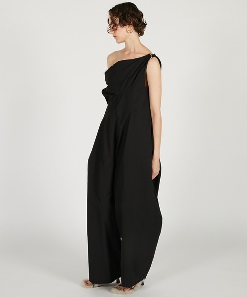PRANK PROJECT（プランクプロジェクト）の「ドレープバルーンジャンプスーツ / Drape Balloon Jumpsuit（パンツドレス・レディース・ブラック/アイボリー・36/38）」の11枚目の写真