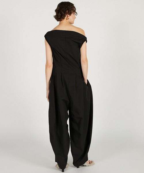 PRANK PROJECT（プランクプロジェクト）の「ドレープバルーンジャンプスーツ / Drape Balloon Jumpsuit（パンツドレス・レディース・ブラック/アイボリー・36/38）」の12枚目の写真