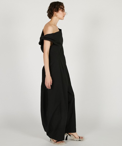PRANK PROJECT（プランクプロジェクト）の「ドレープバルーンジャンプスーツ / Drape Balloon Jumpsuit（パンツドレス・レディース・ブラック/アイボリー・36/38）」の13枚目の写真