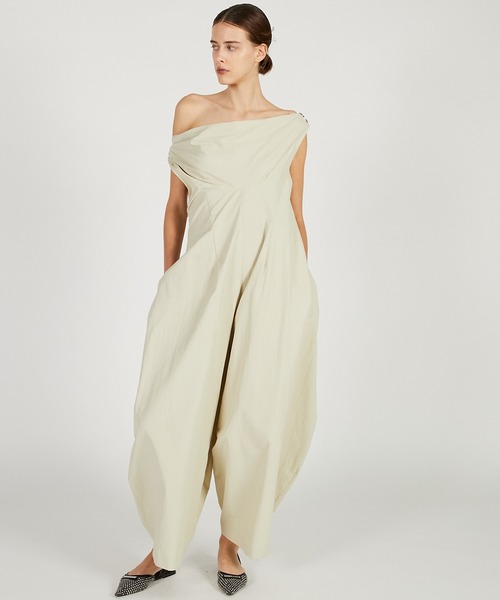 PRANK PROJECT（プランクプロジェクト）の「ドレープバルーンジャンプスーツ / Drape Balloon Jumpsuit（パンツドレス・レディース・ブラック/アイボリー・36/38）」の3枚目の写真