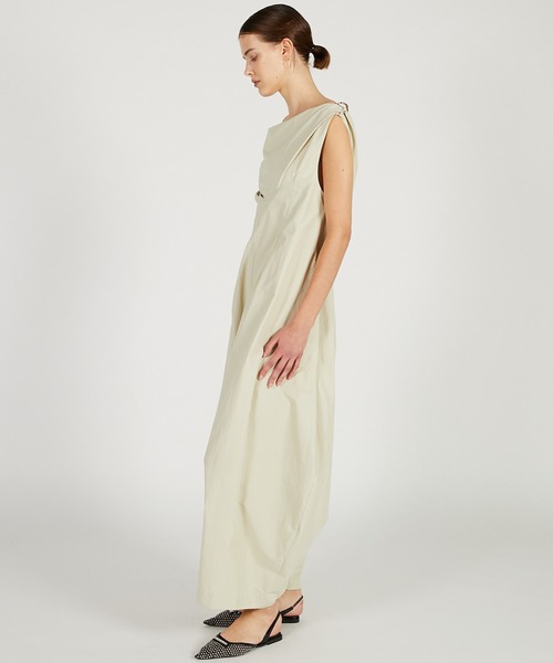 PRANK PROJECT（プランクプロジェクト）の「ドレープバルーンジャンプスーツ / Drape Balloon Jumpsuit（パンツドレス・レディース・ブラック/アイボリー・36/38）」の7枚目の写真