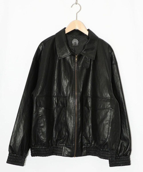 ScoLar（スカラー）の「ScoLar(スカラー) ネコ刺繍フェイクレザー×裏地ブルゾン（ブルゾン・レディース・ブラック・MEDIUM）」の7枚目の写真