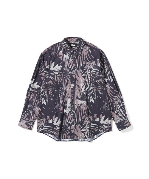FIRST DOWN（ファーストダウン）の「リーフ柄 ロングスリーブ シャツ（シャツ/ブラウス・メンズ・ブラック系その他/グレー系その他・L/M/XL）」の2枚目の写真