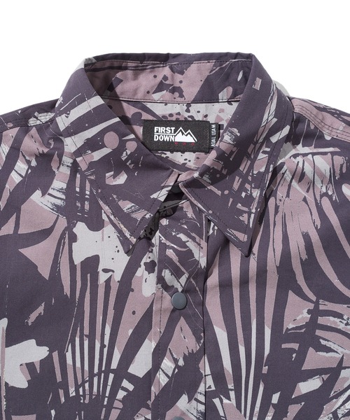 FIRST DOWN（ファーストダウン）の「リーフ柄 ロングスリーブ シャツ（シャツ/ブラウス・メンズ・ブラック系その他/グレー系その他・L/M/XL）」の7枚目の写真