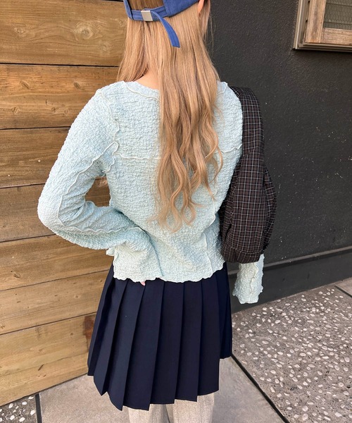 WC（ダブル シー）の「メロウパイピングロンT（Tシャツ/カットソー・レディース・アイボリー/サックスブルー・FREE）」の11枚目の写真