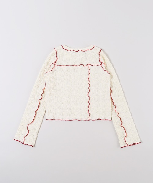 WC（ダブル シー）の「メロウパイピングロンT（Tシャツ/カットソー・レディース・アイボリー/サックスブルー・FREE）」の22枚目の写真