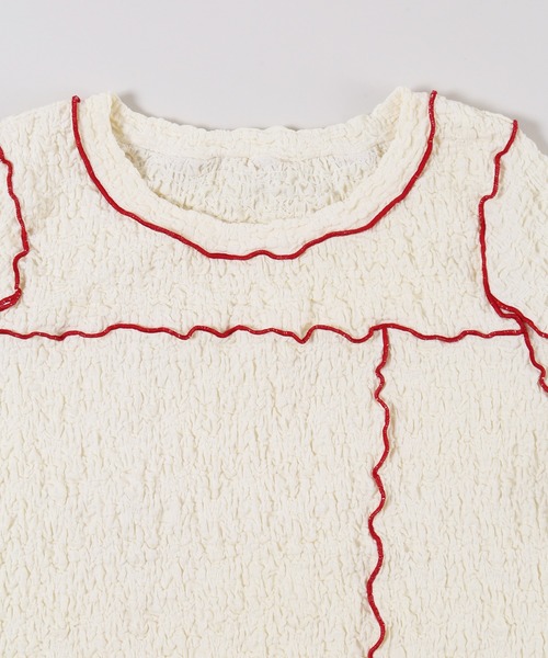 WC（ダブル シー）の「メロウパイピングロンT（Tシャツ/カットソー・レディース・アイボリー/サックスブルー・FREE）」の19枚目の写真