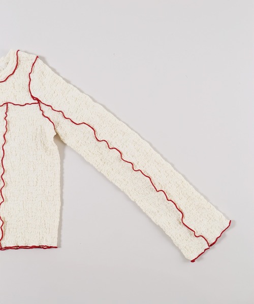 WC（ダブル シー）の「メロウパイピングロンT（Tシャツ/カットソー・レディース・アイボリー/サックスブルー・FREE）」の20枚目の写真