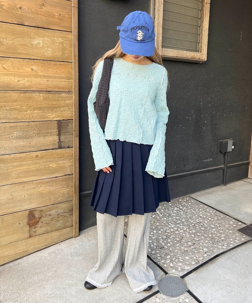 WC（ダブル シー）の「メロウパイピングロンT（Tシャツ/カットソー・レディース・アイボリー/サックスブルー・FREE）」の13枚目の写真