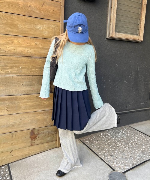 WC（ダブル シー）の「メロウパイピングロンT（Tシャツ/カットソー・レディース・アイボリー/サックスブルー・FREE）」の14枚目の写真