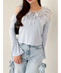 dazzlin（ダズリン）の「シアーラフルカットトップス（Tシャツ/カットソー）」