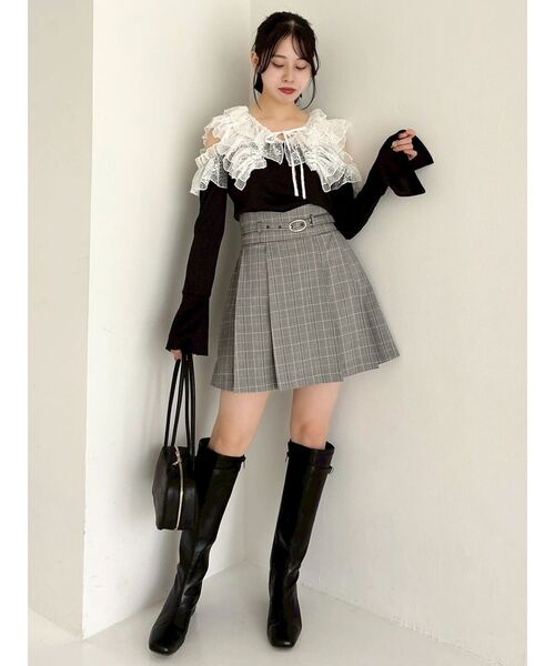 dazzlin（ダズリン）の「シアーラフルカットトップス（Tシャツ/カットソー・レディース・オフホワイト/ブルー/ブラック・FREE）」の11枚目の写真