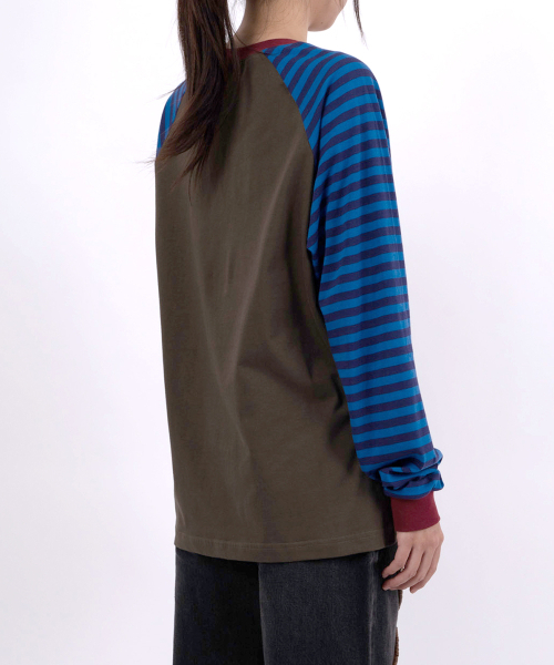 SUNNECT(ソネクト)の「W.A.M. Raglan LS Tee - Stripe(Tシャツ/カットソー・レディース・その他・1/2)」の4枚目の写真