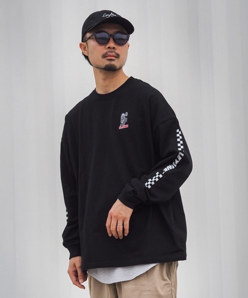 Leyline(レイライン)の「【Leyline】Skull checker l/s tee(Tシャツ/カットソー・メンズ・ブラック/ホワイト・M/L/XL)」の8枚目の写真