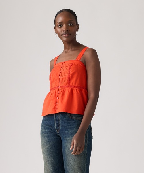 Levi's(リーバイス)の「Levi's/リーバイス ミミブラウス(Tシャツ/カットソー・レディース・レッド・XS/S/M)」の2枚目の写真