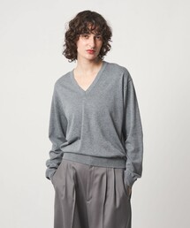 6 | <6(ROKU)> コットン ピコット Vネック ニット(ニット/セーター)