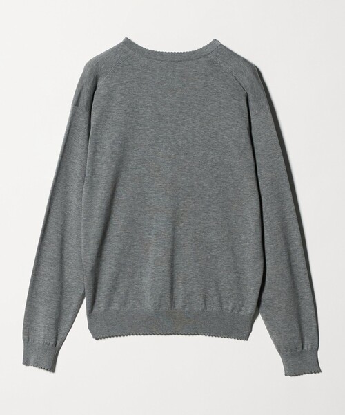 6(ROKU)＞ コットン ピコット Vネック ニット（ニット/セーター）｜6