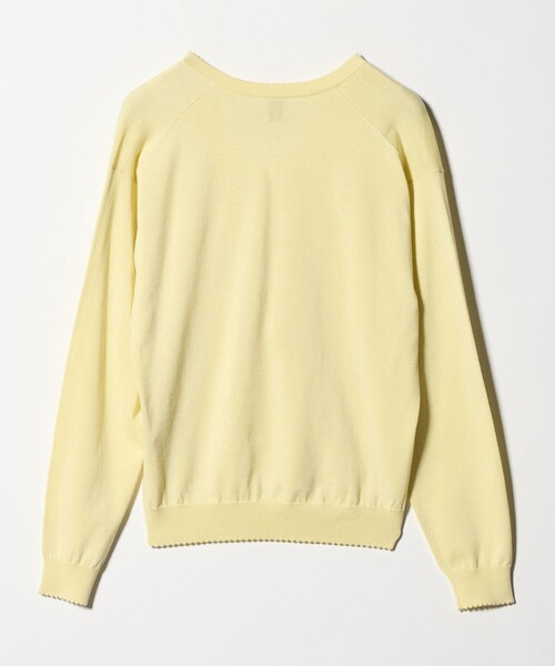 6(ROKU)＞ コットン ピコット Vネック ニット（ニット/セーター）｜6