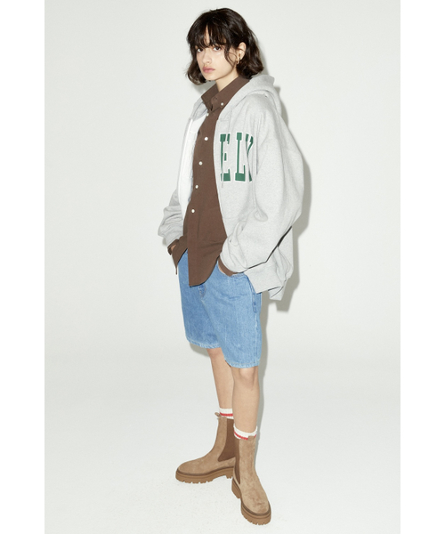 セール】LONELY/LOVELY FLUFF HOODIE ZIP-UP GRAY（パーカー）｜NOHANT