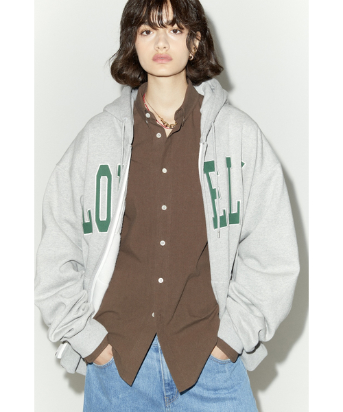 NOHANT（ノアン）の「LONELY/LOVELY FLUFF HOODIE ZIP-UP GRAY（パーカー・レディース・グレー・S/M/L）」の11枚目の写真