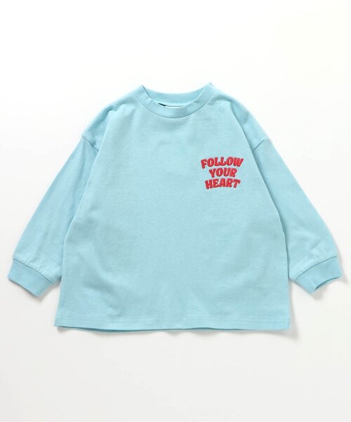 BREEZE(ブリーズ)の「バックボックスロンT(Tシャツ/カットソー・キッズ・ブラック/オフホワイト/サックスブルー/イエロー・90/80/100/140/130/120/110)」の16枚目の写真