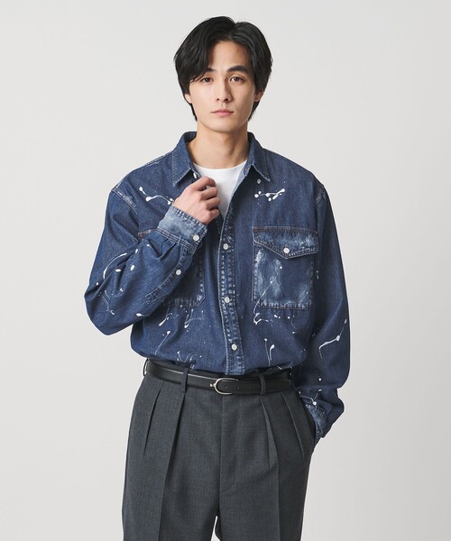 別注】＜WESCOT＞スプラッシュ ペイント デニム シャツ（シャツ